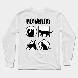 Meowmetry - Funny Cat Geometry Long Sleeve T-Shirt